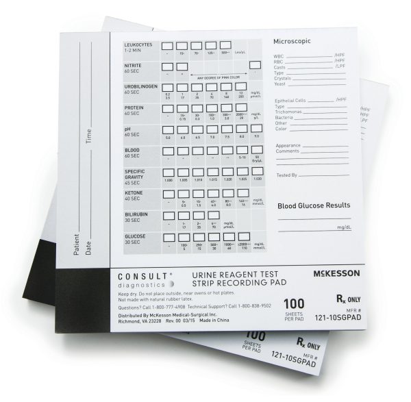 McKesson Consult Urine Reagent Test Strip Recording Pad For Cheap - Image 4