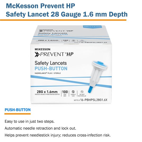 McKesson Prevent HP Push Button Safety Lancet Online - Image 4