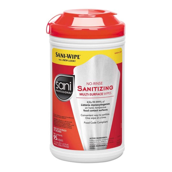 Sani Professional No-Rinse Sanitizing Multi-Surface Wipes Supply - Image 5