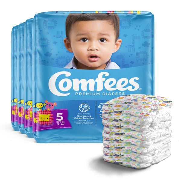 Attends Comfees Premium Baby Diaperss, Unisex, Tab Closure, Size 5 Online - Image 3