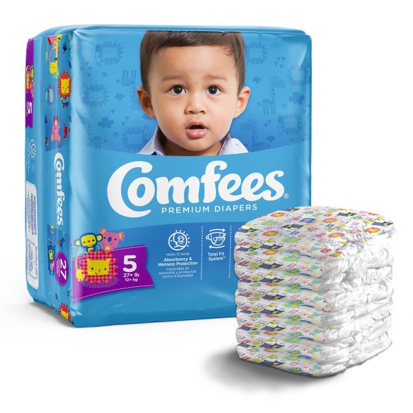 Attends Comfees Premium Baby Diaperss, Unisex, Tab Closure, Size 5 Online - Image 2