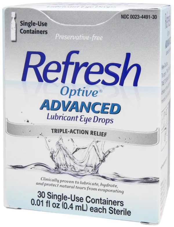 Allergan Pharmaceutical Refresh Optive Advanced Lubricant Eye Drops Sale - Image 2