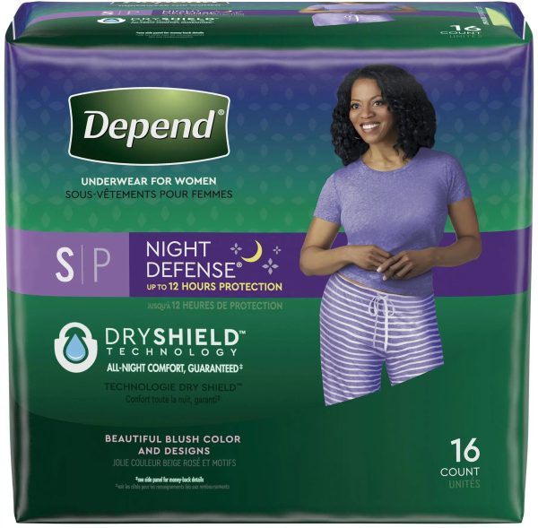 Depend Underwear for Women Night Defense Supply